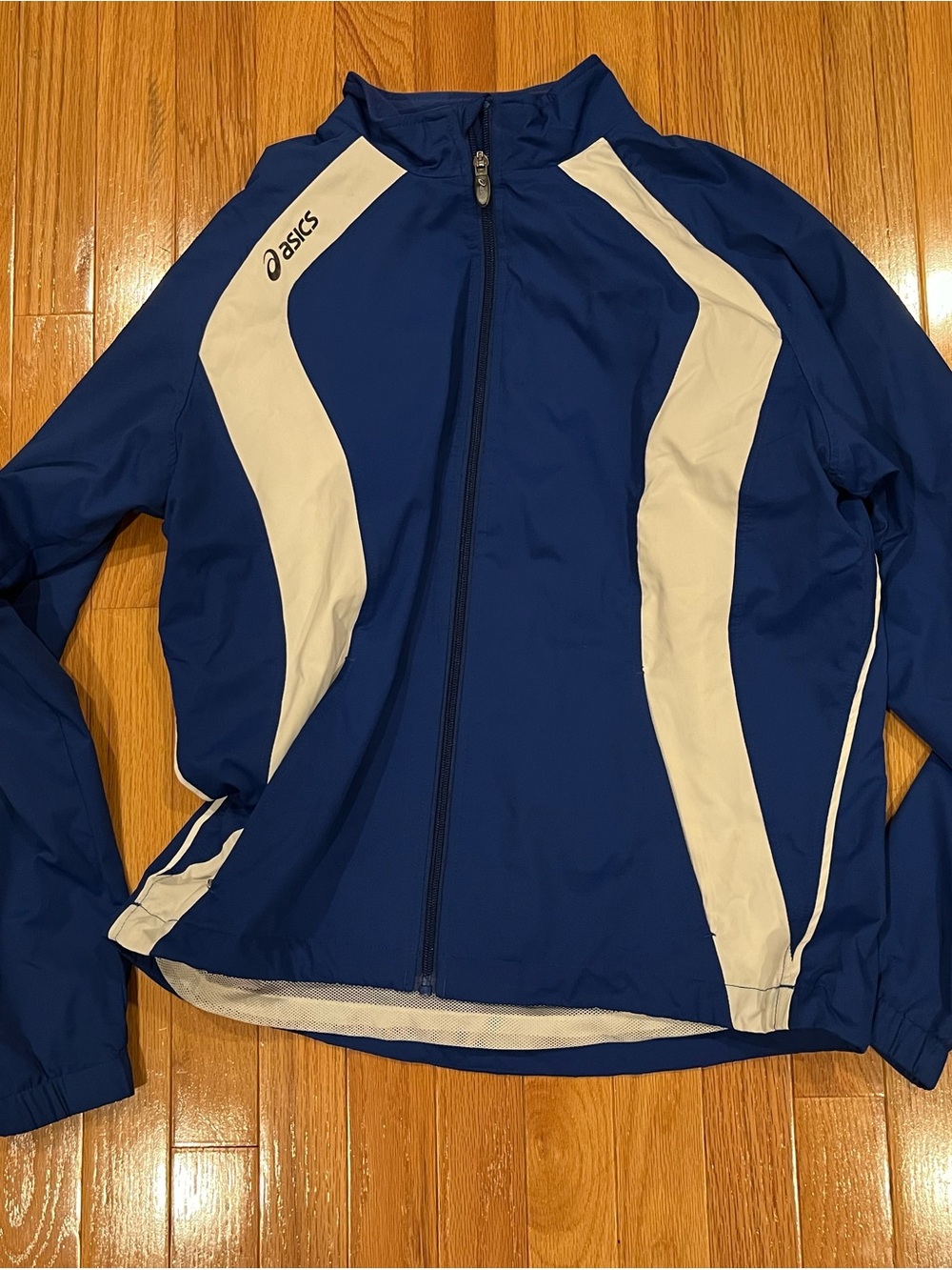 ASICS Blue and White Performance Full-Zip Jacket